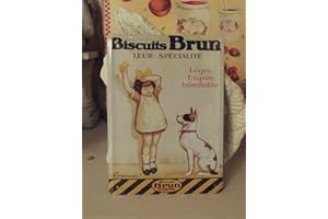 Éditions Clouet 29004 - Petite Plaque métal 15x21 cm Biscuits Brun - Fille et Chien