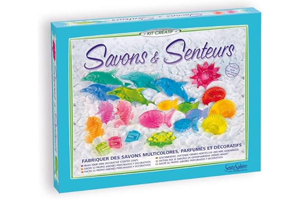 SentoSphère - SAVONS & SENTEURS - Fabrication de savons multicolores et parfumés - Kit DIY Cosmétique - Laboratoire Créatif - De 8 à 99 ans - Fabriqué en France