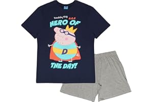 Popgear zestawy piżam Mężczyźni Świnka Peppa Daddy Pig Hero of the Day męskie piżamy zestaw (1 w zestawie)