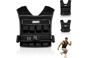 Gravity Fitness Weighted Vest for Men & Women - Adjustable Fitness Weight Vest for Workout, Running, Walking, Strength Training, & Calisthenics Training Home & Commercial Gym - 10kg / 20kg / 30kg