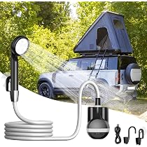 Douchette Portable Rechargeable USB-C – 3 Modes, Batterie Longue Durée, Parfaite Pour Camping Et Rando