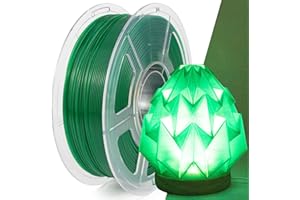 IEMAI Transparent Filament Clear PLA Filament 1.75mm, High Light Transmittance Clear Green 3D Printer Filament, Transparent PLA Filament 1kg(2.2lbs) Spool