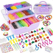 Sanlebi 15000+ Stück Loom Bänder Set XXL Koffer - 32 Farben Gummi ...