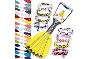 KEEHOM Kit d'artisanat de Bracelet d'amitié pour Filles 6-12 ans, DIY Kit Créatif Enfant Jouet Fabrication de Bracelets pour 6 7 8 9 10 11 12 ans Cadeau de Anniversaire