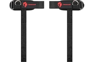 Ekkovision Weight Lifting Straps With Cuffed D Ring, Wrist Support, Heavy Duty Thick Comfortable Lifting Straps, Secure Fit, Enhanced Grip, Black