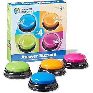 Learning Resources Plastic Answer Buzzers, Multicolour - Set of 4