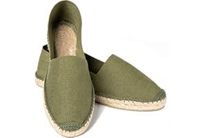 ESPADELLE Donna Espadrillas Slip-on Classiche in Cotone con Borsa di Stoffa, 36-41 | Handmade in Spain