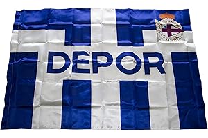 Real Club Deportivo de La Coruña Baddep Bandera, Azul/Blanco, Talla Única