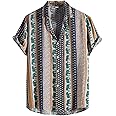 Leriya Fashion Shirt for Men | Mens Casual | Men Stylish | Printed | Men's Regular Fit | Formal | Men's Solid Slim Fit | Short Sleeve | Trendy | Summer-Button Down