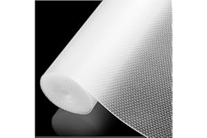 ALIUNI 100% EVA Drawer Liners Non Slip Shelf Liner Fridge Liners Anti-Adhesive Washable Oil-Proof Kitchen Cupboard Liner for Wardrobe Cabinets Bedroom Pantry Desk Bathroom, Clear, 30 x 300 cm