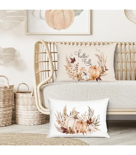 Artscope Happy Fall Plaid Housse De Coussin 50 X 50 Cm, Lot