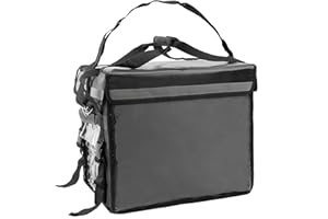 CityBAG - Bolsa isotérmica para entrega de pedidos de comida en moto y bicicleta negra (CB030)