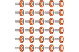 MACHSWON Lot de 30 boulons de rondelle de garde-boue M6 x 1,0 en alliage d'aluminium pour baie de moteur Orange 1996-2023