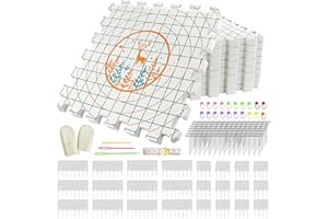 SZLYSNKJ Spannmatten-Set, Spannmatten mit Raster, Extra Dicke Ineinandergreifende Blockiermatten, Matten Zum Spannen Für Handarbeiten Stricken Häkeln Spitze