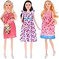 dollbie 3-Pack 11.5 inch Pregnant Dolls with Interchangeable Pregnant and Normal Bellies - Includes 3 Dolls, 3 Dresses, 3 Babies