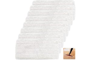 HOMURY 8 Pièces Tampons De Rechange en Microfibre: Tampons Lavables Réutilisables pour Nettoyeur Vapeur Vileda Steam XXL, Nettoyage Efficace pour Tous Types de Sols (Blanc)