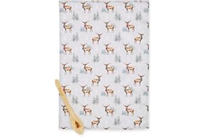 Cooksmart Juego de Toallas de té y Cuchara de Navidad de diseño británico, Toallas y Cuchara de Navidad para la Temporada Festiva, paño de Cocina de Navidad con Cuchara para Todo Tipo de cocinas,