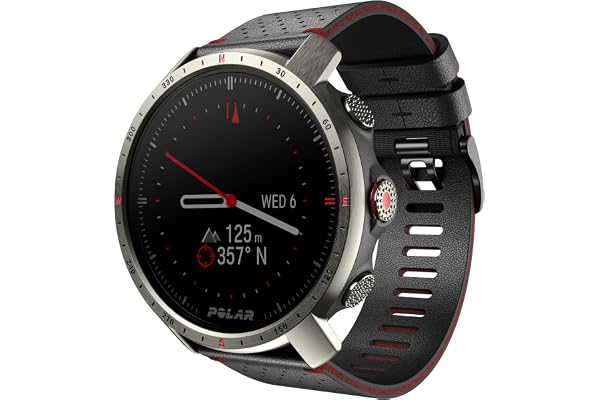 Polar Grit X Pro Titan - Montre GPS Multisport Outdoor Haut de Gamme - Résistance Militaire, Verre Saphir, Fréquence Cardiaque au Poignet, Autonomie Prolongée, Navigation - Idéale pour Trail, VTT