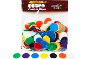 KreativeKraft Pedine Tombola Multi Pacco, 160 Pezzi Colorato 3/4 Pollice Fiches (Multi Chip)