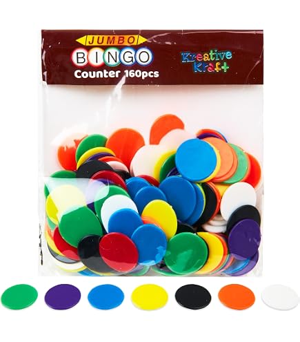 100 Pedine Per Tombola In PVC Trasparente - Gettoni Colorati 1,9 Cm Per Bingo, Gioco E Didattica - 2