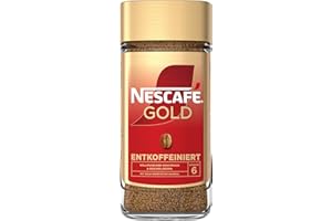 NESCAFÉ GOLD Entkoffeiniert, löslicher Bohnenkaffee, Instant-Kaffee aus erlesenen Kaffeebohnen, vollmundig & aromatisch, koffeinfrei, 1er Pack (1 x 190g)