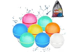 WS WorlsTrend Globos de Agua Reutilizables - Bolas de Agua Recargables Magneticas de Llenado Rápido para Niños y Adultos - Juegos de Verano en el Jardín - Piscina - Playa y Fiestas Acuáticas.