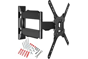 Ergosolid Parete, Alta qualità per TV LCD e LED 32-55 Pollici, Supporto Ultra Resistente, Braccio Girevole ed Estendibile, Nero, Unico