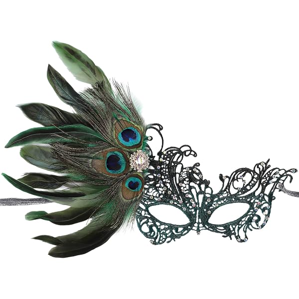 ETOFETE Maskerade Maske Mit Feder – Elegant Für Ball, Karneval & Halloween