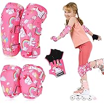 LANOVAGEAR Kids Knee And Elbow Pads For 2-10 Years Old Kids Knee Pads Elbow Pads And Wrist Pads For Skateboard, Scooter, Bike, Inline Skating