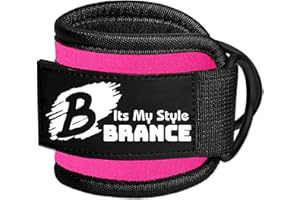Brance Ankle Straps for Cable Machine Attachments - Gym Ankle Cuff for Kickbacks, Glute Workouts, Leg Extensions, Curls, Booty Hip Abductors Exercise for Men and Women, Adjustable Neoprene Support