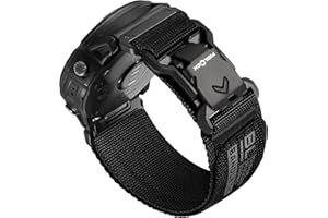 ‎BANDLETIC Bandletic Nylon Kompatibel mit Garmin 26mm Easy Fit Armband, Magnetbänder Fidlock V-Buckle for Fenix 8 E 51mm/7X 6X Pro/5X Plus/3 HR/Tactix/Descent/Enduro/Instinct 2X/ Quatix 3
