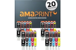 Amaprint 20 XL kartridże kompatybilne z Canon PGI-570 CLI-571 MG5700 MG5750 MG5751 MG5752 MG5753 MG6800 MG6850 MG6851 MG6852 MG6853 TS5000 TS5050 TS5051 TS5053 TS5055 TS6050 TS6051 TS6052