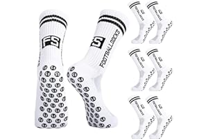 Apricitie 3 Paare Fussball Socken Kinder Fußballsocken Anti Rutsch Grip Jungen Fußball Socken Rutschfeste Sportsocken für Fussball Basketball Laufen Rugby Tennis
