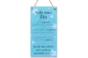 CARISPIBET Solo una zia | segni decorativi di casa divertenti decorazioni d'interni targhe decorative per la famiglia zie sorella regali di decorazione 30 x 15 cm