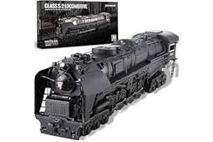 Piececool Maquette 3D Métallique Locomotive à Vapeur S-2 - Puzzle Modèle Train à Vapeur en Acier Inoxydable - 448 Pièces - Cadeau et Objet de Collection pour Adultes