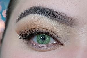 MYSA LENS MYSALENS® Lentilles De Contact De Couleur Green Vert Ocean Naturelle très haute opacité Kit De Rangement Boitier Pince applicateur Offert 12 Mois sans correction