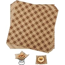 thumbnail image 2 of Waxed Deli Paper Sheets 7 * 7 Inch, 100 Pcs Food Basket Liners For Sandwiches Burgers Checkered Deli Wrap Wax Paper Sheets Pink 2 of 14