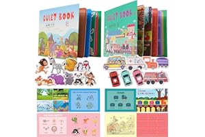 SIAIRO Montessori Quiet Book spokojna książka Montessori Interactive Busy Book Educational Toy Book sensoryczna zabawka edukacyjna dla dzieci od 3 lat (zwierzęta i transport)