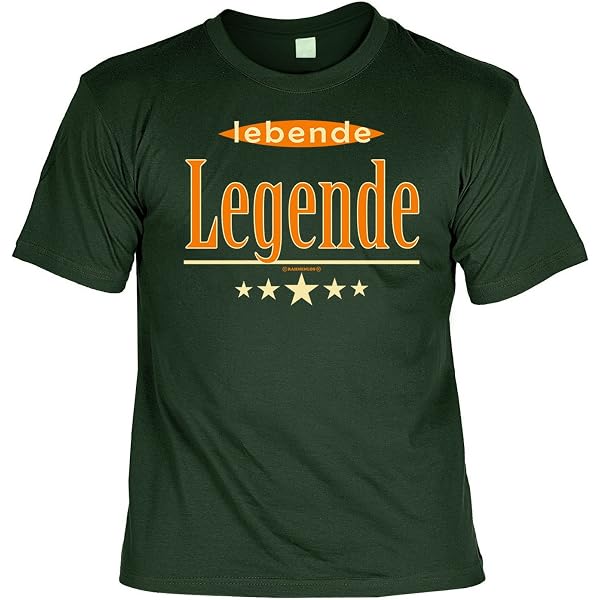 Witziges Sprüche T-Shirt '60 Jahre Und Schon Lebende Legende' – Grün, 100% Baumwolle