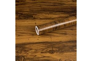 Abyssaly Papier Adhésif pour Meuble Bois 30cm x 200cm, Marron Foncé Vinyle Autocollant Film Pour Décorer des Meubles Murs Armoires Comptoirs Cuisines Stickers