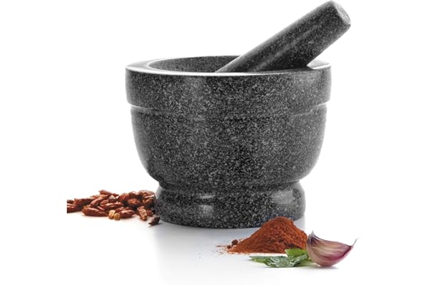 Lacor 60516 Mortier avec Pilon Granite diamètre 16 cm et hauteur 12cm