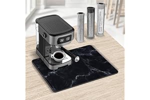 Tappetino Macchina Caffe - Tappetino Scolapiatti Assorbente Cucina by Creative Corner 40x60 Marmo Nero - Tappetino Assorbente Cucina - Tappeto Macchina Caffe