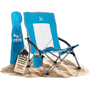 Folding Camping Chairs Low Folding Beach Chair In A Bag Mac