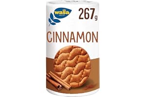 ‎WASA Wasa Tasty Snacks Cinnamon Rounds 267g | kleiner, runder, aus Weizen gebackenes Knäcke-snack mit einem köstlichen Zimtgeschmack, Knäckebrot