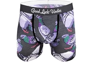 GOOD LUCK SOCK Good Luck Undies Herren-Boxershorts mit Tauben-Motiv