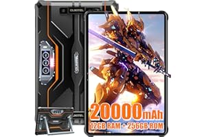 OUKITEL RT8 Niezniszczalny Tablet 20000 mAh - 12 GB RAM + 256 GB ROM, 11-Calowy Wytrzymały Tablet FHD+, Aparat 48 MP + 32 MP, Tablet Dotykowy z Systemem Dual SIM 4G, IP68/OTG/NFC/500Nit/2 Lata