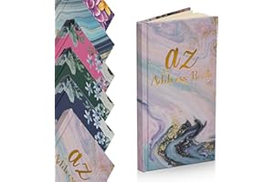 EVELAY Carnet d'adresses téléphoniques A-Z avec couverture rigide fine