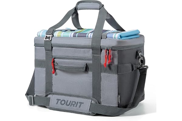 TOURIT Sac Isotherme Glacière Souple de Grande capacité de 40 canettes Refroidisseurs de déjeuner 32L pour Pique-Nique, Plage, Travail, Camping, Voyage