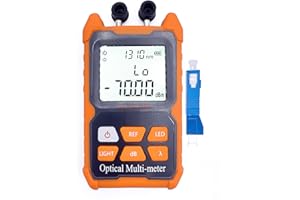 Elfcam® - Multimetro ottico portatile E-280 (fotometro + VFL), fornito con adattatore da SC maschio a LC femmina, intervallo di test: da -50 dBm a +26 dBm