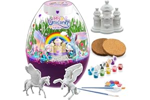 BEGINREALLY DIY Unicorn Light Up Terrarium Kit, Garden Grow Unicorn Toys Gifts for 3 4 5 6 7 8 9 10 Years Old Girls, Painting Craft Science Kits for Kids
